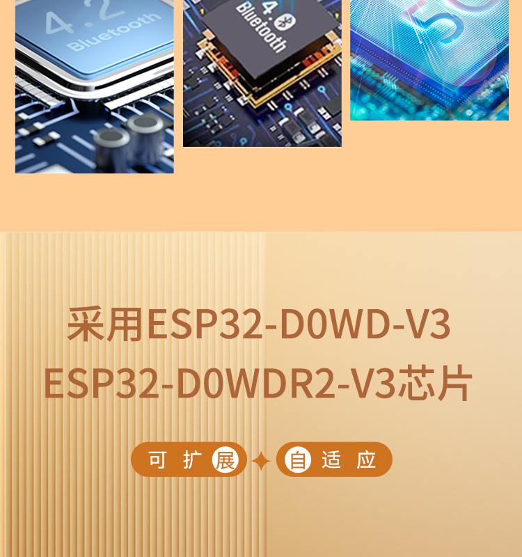 樂鑫科技官網ESP32-WEOVER-E/IE Wi-Fi+Bluetooth+Bluetooth LE MCU模組藍牙wifi無線模塊廠家